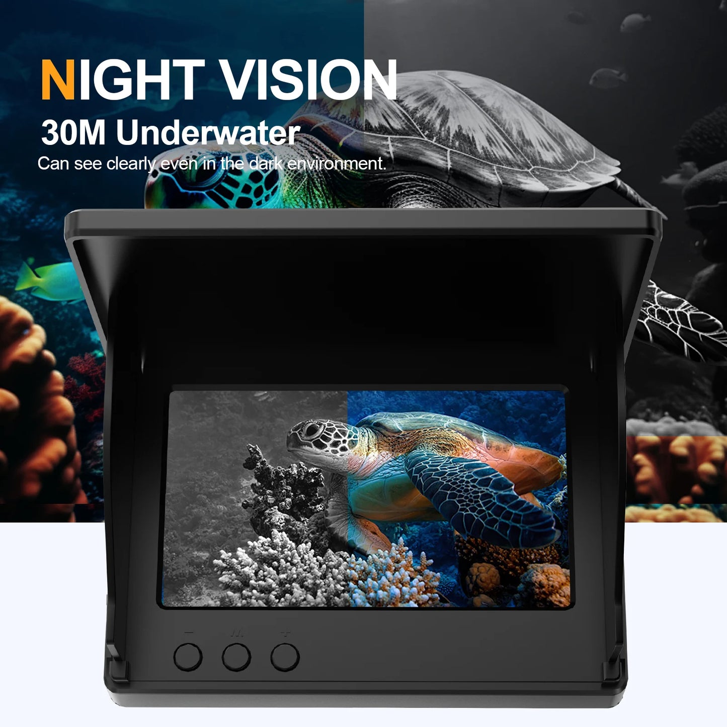 ✅ “4.3” Night Vision Underwater Fishing Camera – HD 1080P Fish Finder with IR LED & 30M Cable”