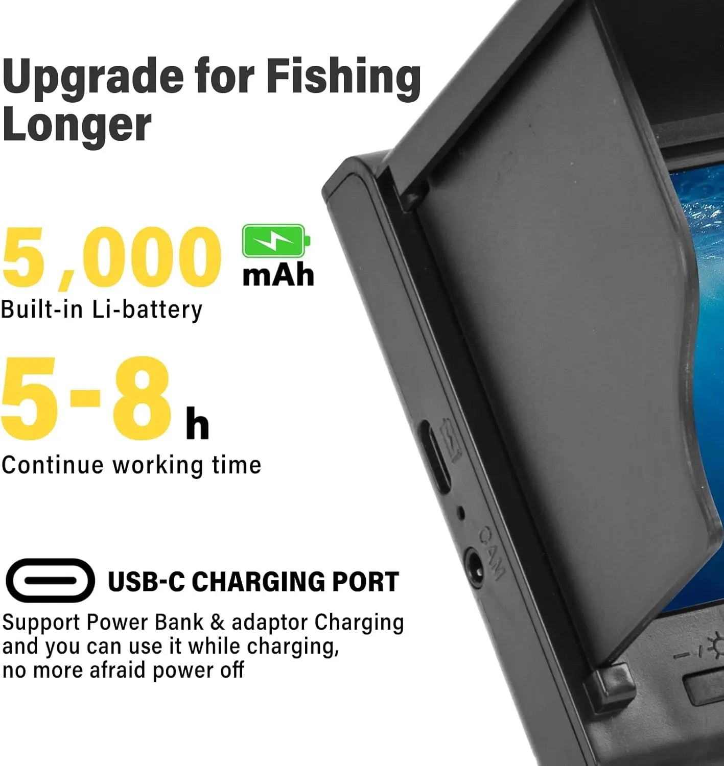 ✅ “4.3” Night Vision Underwater Fishing Camera – HD 1080P Fish Finder with IR LED & 30M Cable”