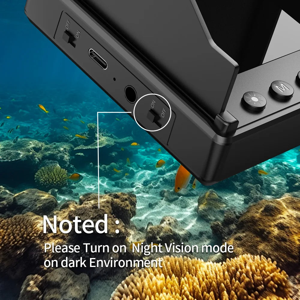 ✅ “4.3” Night Vision Underwater Fishing Camera – HD 1080P Fish Finder with IR LED & 30M Cable”
