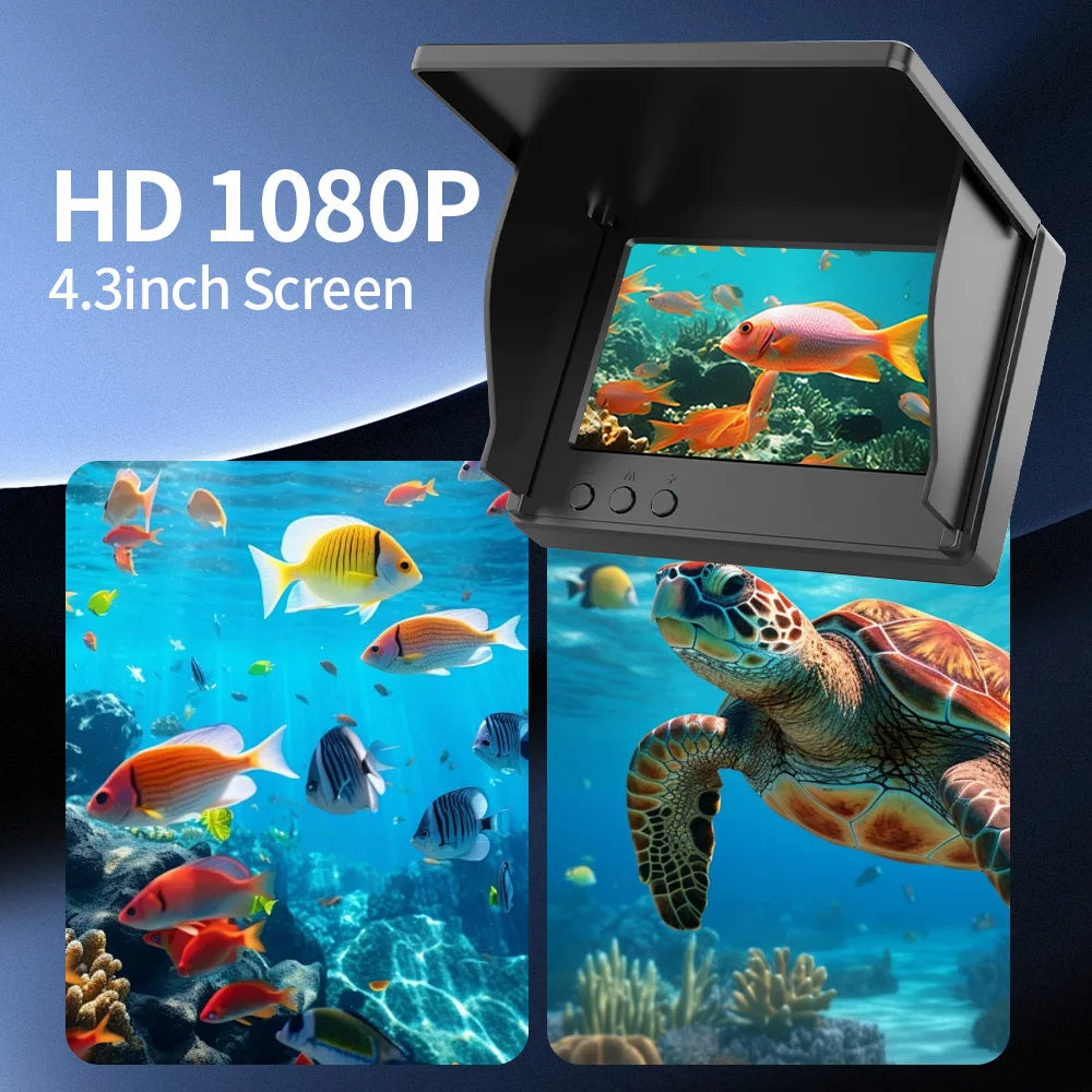 ✅ “4.3” Night Vision Underwater Fishing Camera – HD 1080P Fish Finder with IR LED & 30M Cable”